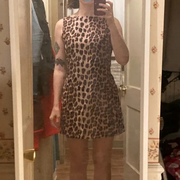 Cider leopard cheetah print dress Medium - Picture 6 of 6